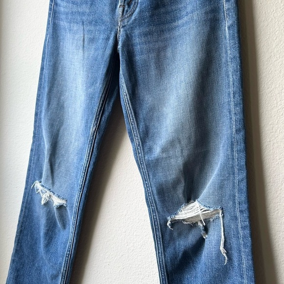 MOTHER Superior Blue The Tomcat Playing With Scissors Ankle Straight Jeans Sz 24 - Picture 6 of 16